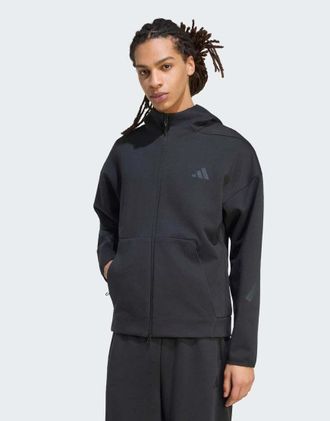 adidas Z.N.E. - Top sportivo nero con zip