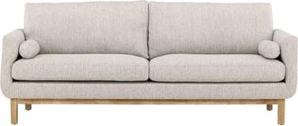 Venture Design Sofá de 3 plazas en tela y madera - Beige