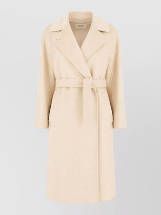 Max Mara virgin wool double-breasted belted coat