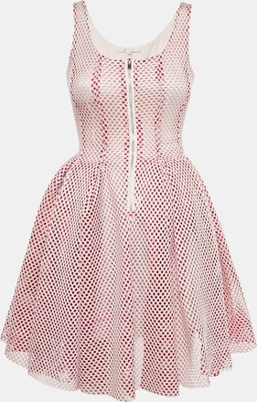 Maje Pink Mesh Sleeveless Mini Dress