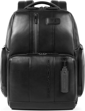 Piquadro Personalizable laptop backpack 15-6 - Heren - Rugzakken - Zwart - ONE Size - Tassen