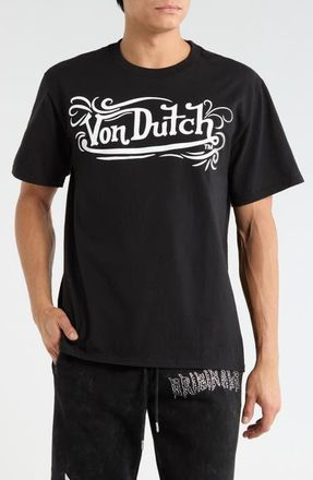 Von Dutch Logo Cotton Blend Graphic T-Shirt in Black at Nordstrom, Size Small