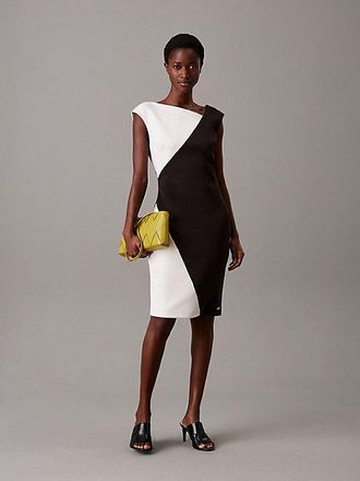 Calvin Klein Vestido Slim Color Block