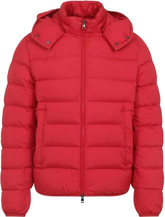 Moncler Piumino trapuntato con cappuccio - Rosso