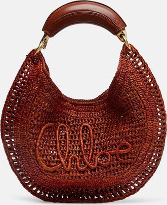 Chlo&eacute; Chlo&eacute; X Made For A Woman - Borsa a spalla Summer Banana Small in rafia