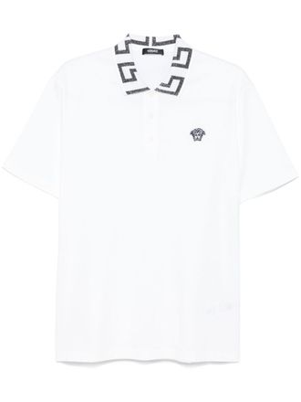 Versace Poloshirt met print - Wit