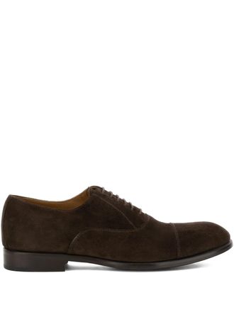 Boggi Milano suede Oxford shoes - men - Calf Suede/Calf Leather/Calf Leather - 42 - Brown