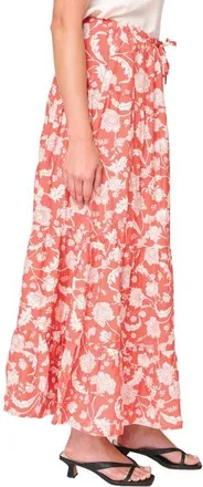Gibsonlook Tiered Maxi Skirt in Desert Rose Garden at Nordstrom, Size Xx-Large