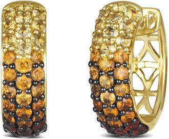 Le Vian 14K 2.20 Ct. Tw. Diamond & Garnet Hoop Earrings