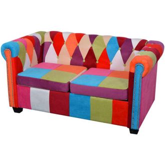 vidaXL Vidaxl - Sof&aacute; Chesterfield De 2 Plazas Tela