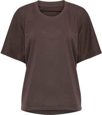 Pleats Please Issey Miyake draped detailing t-shirt - women - Polyester - OS - Brown