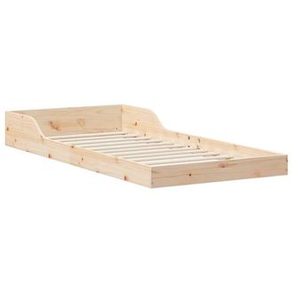 Berkfield Home Brown 100 x 200 cm Solid pine wood in Natural