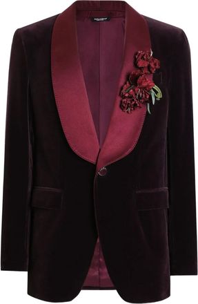 Dolce & Gabbana Blazer con revers a scialle - Rosso