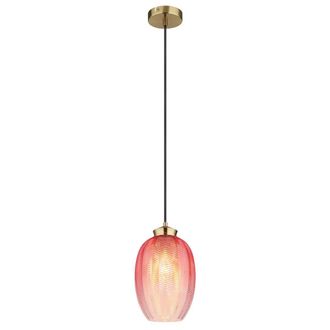 Globo Lighting L&aacute;mpara Colgante - Jessica - Rosa - Vidrio - &Oslash; 18cm - E27