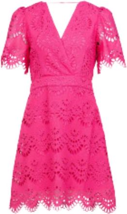 Suncoo Chirel Jurk - Dames - Korte kleedjes - Roze - XS - Katoen - Kleedjes