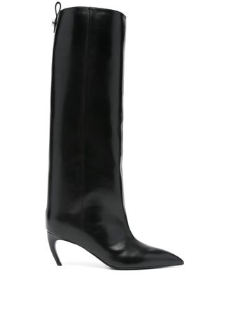 The Attico Boots Leather Black Lea