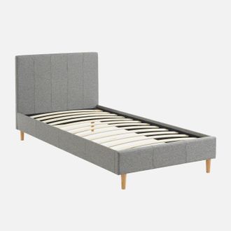 Sweeek Cama Con Somier Y Cabecero 90x190cm, Acabado En Tela