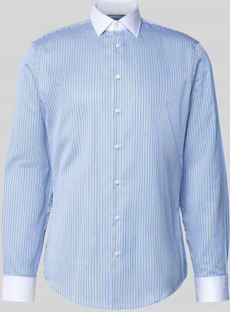 Jake*s Slim Fit Businesshemd aus Baumwolle mit Kentkragen in Weiss, Größe 37/38