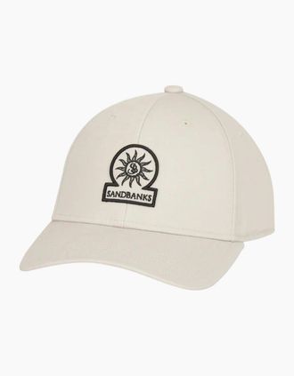 Sandbanks Mens SANDBANKS BADGE LOGO CAP STONE - Cream - Size: 1 size