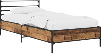 vidaXL Estructura De Cama Madera Envejecida 80 X 200 Cm Vidaxl