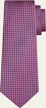 Kiton Mens Woven Silk Sevenfold Tie