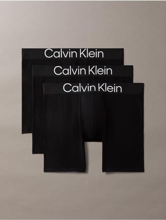 Calvin Klein Mens Ultra Soft Lyocell 3-Pack Boxer Brief - Black - XL