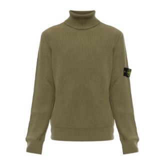 Stone Island 5100052 Full Rib RWS Wol - Heren - Coltruien - Groen - XL - Wol - Truien & Vesten