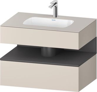 Duravit Qatego Lavabo Encastrado Con Base De Lavabo Consola, - Duravit
