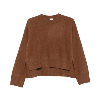 C.T. Plage Jersey de cuello redondo - Knitwear - Mujer - Marr&oacute;n - XS
