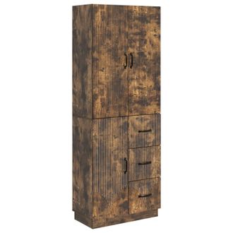 vidaXL Juego De Armarios 2 Uds. Roble Ahumado Madera De Ingenier&iacute;a Vidaxl