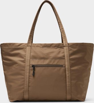 Simons Womens Luxury fabric weekender bag