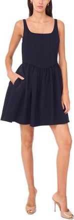 CeCe by Cynthia Steffe Corset Bodice Fit & Flare Minidress in Classic Navy 407 at Nordstrom Rack, Size X-Large