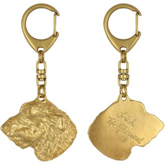 OEM Irish Wolfhound I - Llavero Chapado En Oro Con Un Perro En Una Caja De Regalo, Decoraci&oacute;n De Bolso, Accesorio De Lujo De Art-dog