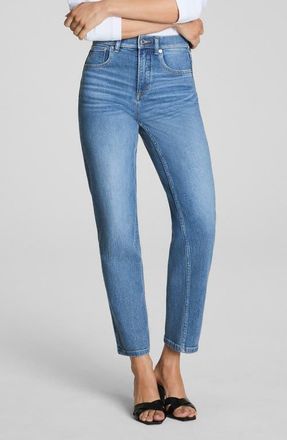 Spanx SPANXshape Authentic 360 High Waist 90s Straight Leg Jeans in Elysian at Nordstrom, Size Small