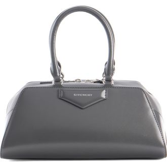 Givenchy Small Antigona Leather East/West Satchel in 021-Dark Grey at Nordstrom