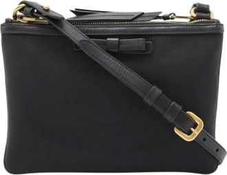 Prada Pre-owned Cross Body Bags, female, Black, Size: ONE SIZE Pre-owned Vintage Canvas Clutch