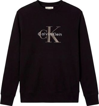 Calvin Klein Jeans Felpa Monogram - - Sweatshirts & Hoodies - Uomo - Nero - S