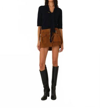 The Garment Suede Mini Skirt In Hazelnut