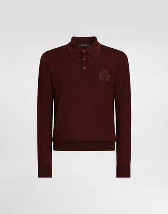 Dolce & Gabbana Knit Polo Shirt With Embroidery - Man Sweaters And Cardigans 44