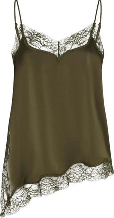 Dante6 Dawna Satin Kant Camisole - Dames - Tops - Groen - Maat: M Satijn