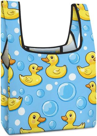 Generic Ducks Shopping Bag Reusable Grocery Tote Bag Foldable Handbag for Travel Picnic