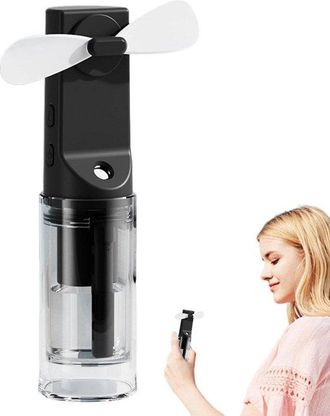 OEM Ventilador Nebulizador - Enfriador De Aire En Aerosol - Refrigeraci&oacute;n Personal - Compacto Y Port&aacute;til - 4x4x14 Cm - Negro