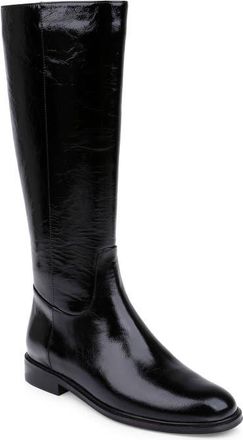 L'agence Cortland Tall Boot in Black Crinkle Patent at Nordstrom, Size 7.5