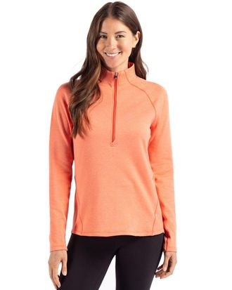 Cutter & Buck Peshastin Fleece Recycled Womens Half Zip Pullover