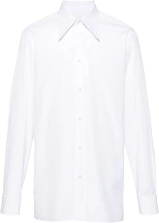 Maison Margiela Four-stitch Katoenen Overhemd - Heren - Zakelijke Overhemden - Wit - M - Katoen - Overhemden