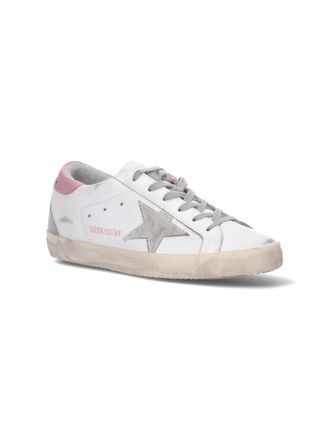 Golden Goose Leather Star-Patch Low-Top Sneaker - White