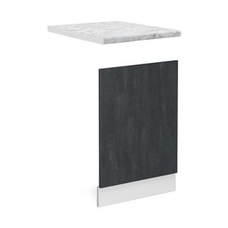 Vicco Panel Frontal R-line, Hormig&oacute;n Negro, 45 Cm Et M&aacute;rmol