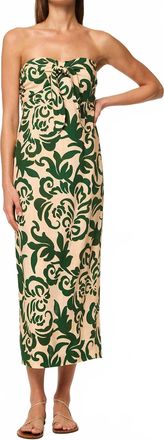 Misa Jackie Midi Dress In Tonal Cactus