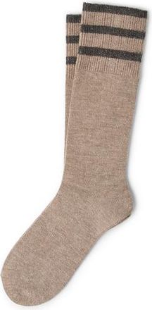 Brunello Cucinelli Sparkling knit socks in Beige at Nordstrom, Size Xx-Large Eu