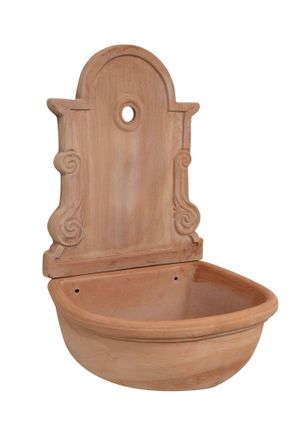 Biscottini International Biscottini - Fuente De Jard&iacute;n De Terracota Fuente De Pared Para Exterior Fuentes De Pared 65x43x37 Cm Made In Italy Decoraci&oacute;n De Pared